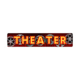 Theater Metal Sign Wall Decor 28 x 6