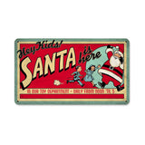 Santa Toy Dept Metal Sign Wall Decor 8 x 12