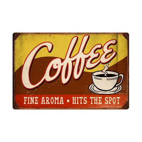 Coffee Metal Sign Wall Decor 24 x 16