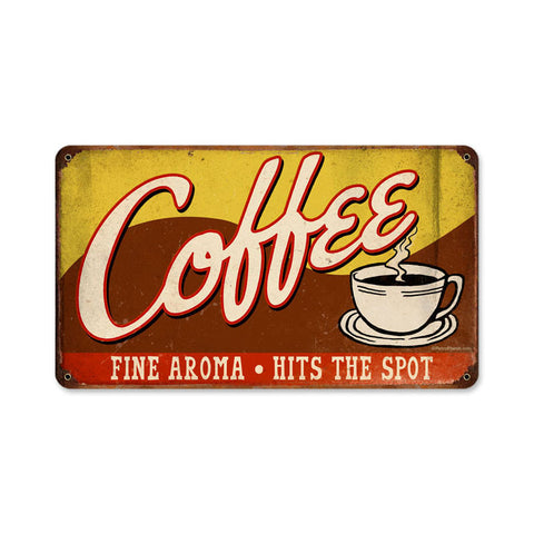 Coffee Metal Sign Wall Decor 14 x 8