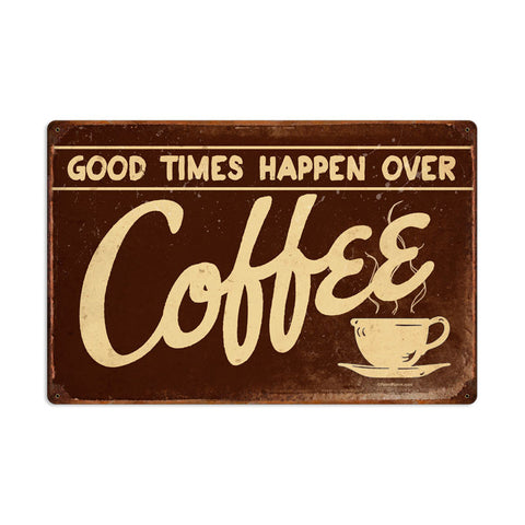 Coffee Metal Sign Wall Decor 24 x 16