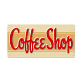 Coffee Shop Metal Sign Wall Decor 24 x 12