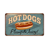 Hot Dogs Metal Sign Wall Decor 14 x 8