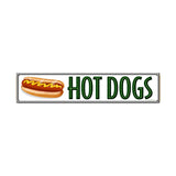 Hot Dogs Metal Sign Wall Decor 28 x 6