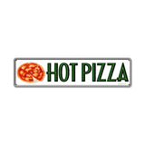 Hot Pizza Metal Sign Wall Decor 20 x 5