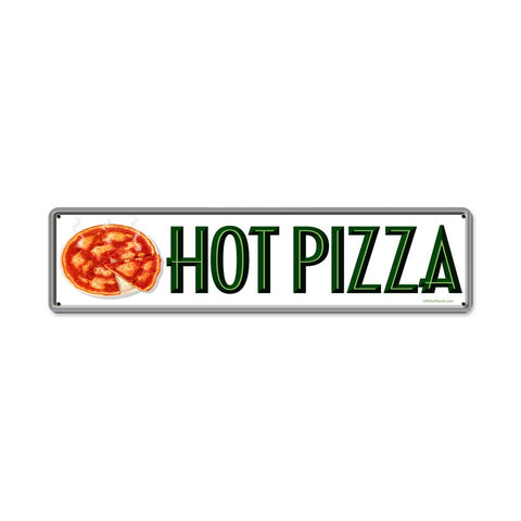 Hot Pizza Metal Sign Wall Decor 20 x 5