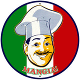 Mangia Metal Sign Wall Decor 28 x 28