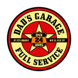Dad's Garage Metal Sign Wall Decor 28 x 28