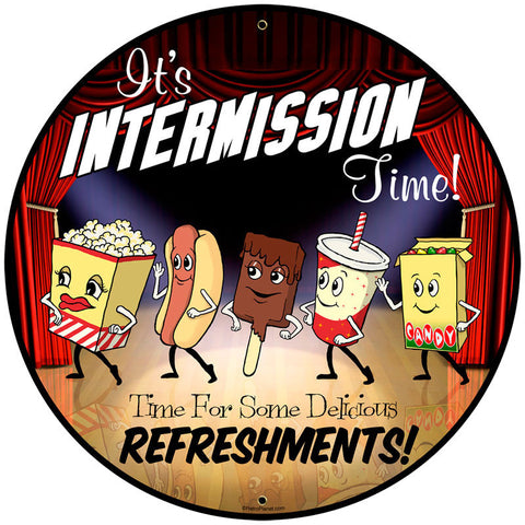 Snacks Metal Sign Wall Decor 28 x 28