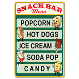 Snack Bar Metal Sign Wall Decor 16 x 24