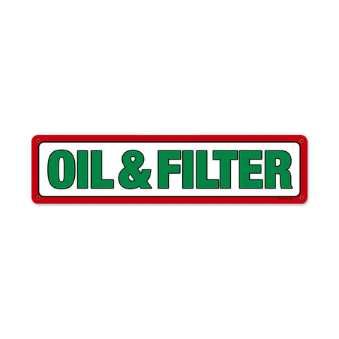 Texaco Oil and Filter Metal Sign Wall Decor 20 x 5