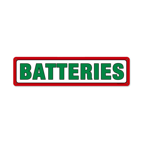 Texaco Batteries Metal Sign Wall Decor 20 x 5