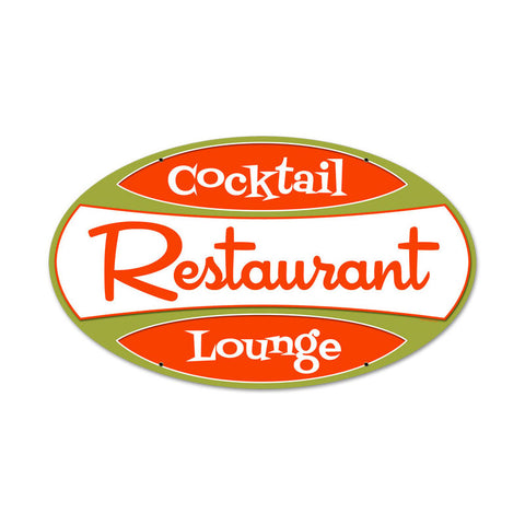 Rest Cocktail Lounge Metal Sign Wall Decor 24 x 14