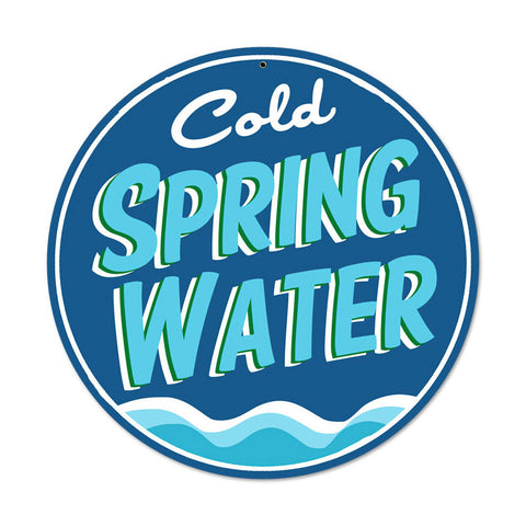 Cold Spring Water Metal Sign Wall Decor 14 x 14