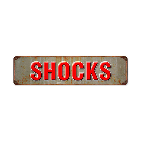 Shocks Metal Sign Wall Decor 20 x 5