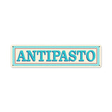 Blue Antipasto Metal Sign Wall Decor 20 x 5