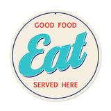 Good Food Eat Metal Sign Wall Decor 14 x 14