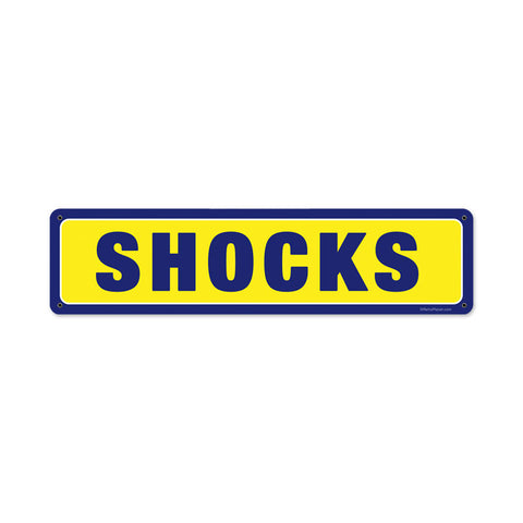 Shocks Metal Sign Wall Decor 20 x 5