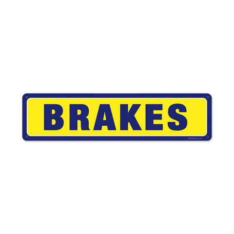 Brakes Metal Sign Wall Decor 20 x 5