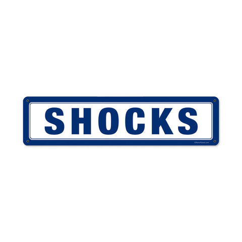Shocks Metal Sign Wall Decor 20 x 5