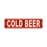 Cold Beer Metal Sign Wall Decor 20 x 5