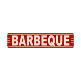 Barbeque Metal Sign Wall Decor 28 x 6