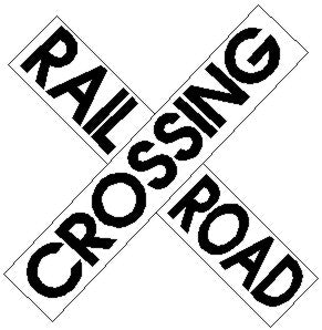 Cross-Buck Railroad Sign RR-11
