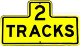 RR-18Y 2 Track Railroad Sign in Yellow