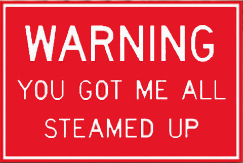 RR-50 WARNING YOU GOT ME ALL STEAMED UP RAILROAD SIGN