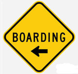 RR-6 Boarding- To Left Railroad Sign