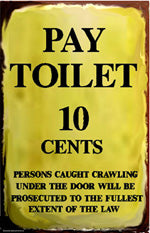 RR-91 Pay Toilet Sign
