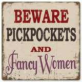 RR-93 Beware Pickpockets Sign 12x12