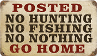 RR-99 POSTED Sign 8x14