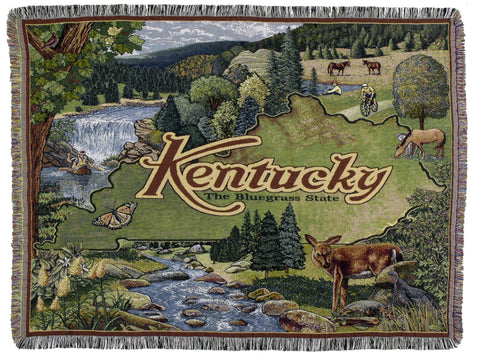 Tapestry - State Of Kentucky/Horizontal Throw