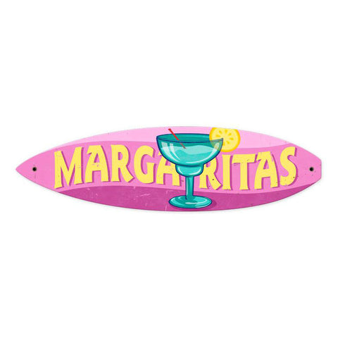 Margaritas Metal Sign Wall Decor 22 x 6