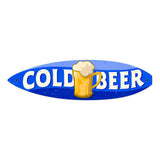 Cold Beer Metal Sign Wall Decor 6 x 22
