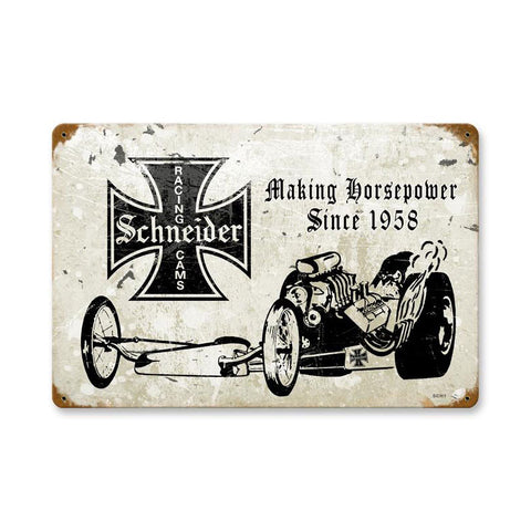 Schneider Racing Cams Metal Sign Wall Decor 18 x 12