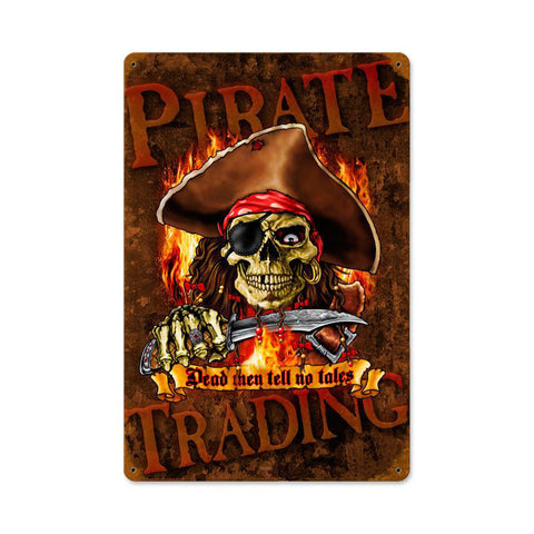 Pirate Cut Metal Sign Wall Decor 12 x 18