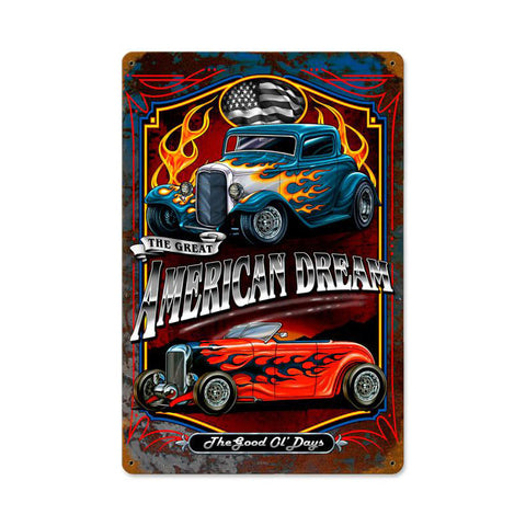 American Dream Metal Sign Wall Decor 12 x 18