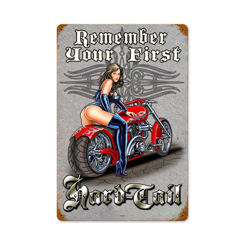 First Hard Tail Metal Sign Wall Decor 12 x 18