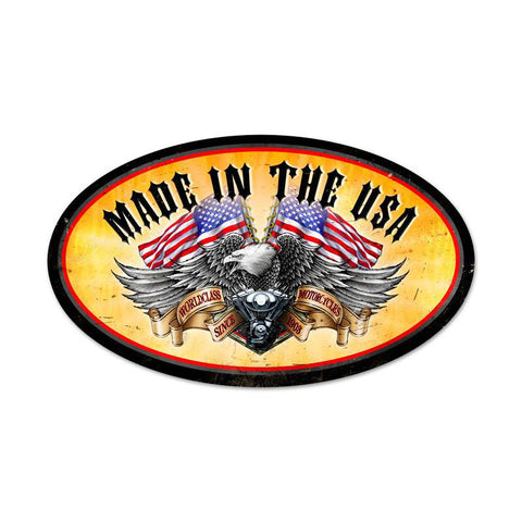 World Class Eagle Metal Sign Wall Decor 24 x 14
