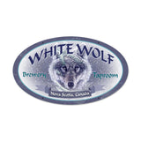 White Wolf Metal Sign Wall Decor 24 x 14