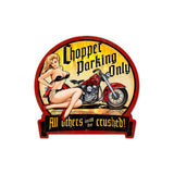 Chopper Parking Metal Sign Wall Decor 16 x 15