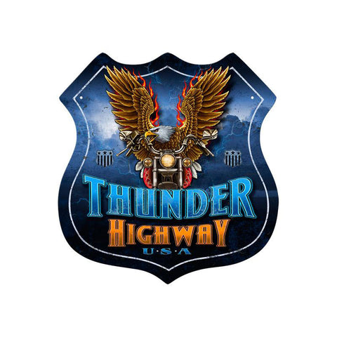 Thunder Highway Metal Sign Wall Decor 15 x 15