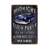 Midnite Auto Metal Sign Wall Decor 12 x 18
