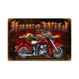 Hawg Wild Metal Sign Wall Decor 12 x 18