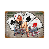 Get N Lucky Metal Sign Wall Decor 12 x 18