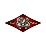 Pirate Tattoo Metal Sign Wall Decor 14 x 22