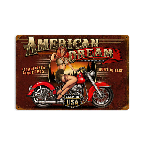 American Dream Metal Sign Wall Decor 18 x 12