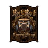 Rat Rod Metal Sign Wall Decor 14 x 19